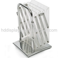 Acrylic Folding Literature Rack Shelf Brochure Stand