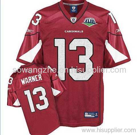 Arizona Cardinals 13 Kurt Warner Team Color 2009 Super Bowl XLIII NFL Jerseys