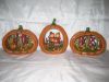 Harvest Stone/Resin die-cut pumpkin decorations