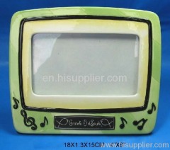 Ceramic photo frame with TV image