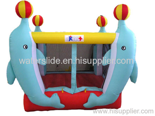 Dolphin mini bouncers moonwalks inflatable