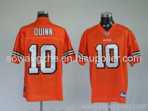 Cleveland Browns 10 Brady Quinn Orange NFL Jerseys