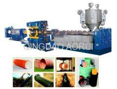 pvc double wall corrugated pipe extrusion line