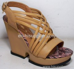 Strappy Cross Wedge Sandal