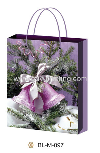 Christmas gift paper bags with colorful designs