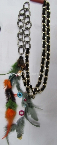 Feather necklace charm