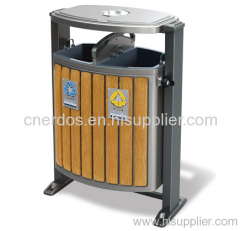 Outdoor stainless and recycling garbage bin