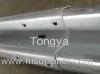 Two-wave plastic sprayed guardrail, Round Column, Flange column. Galvanized guardrail