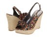 Floral Fabric Wedge Sandal