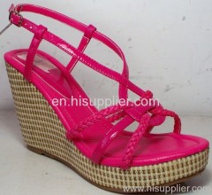 strap knoted wedge sandals