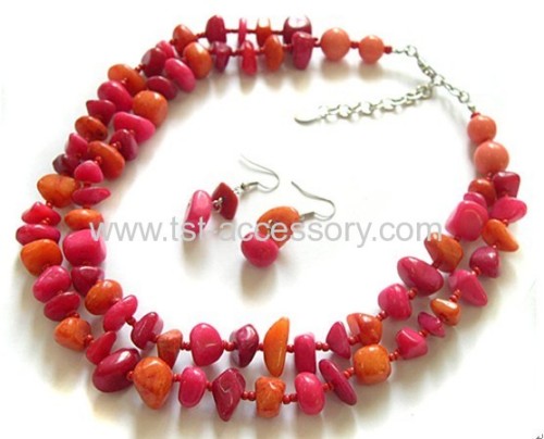 Croal bracelet and necklace set