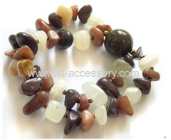 Mixed color nature stone necklace