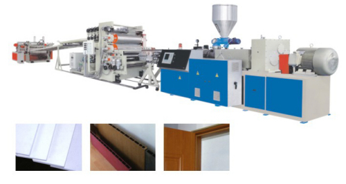 wood plastic composite decking board production line