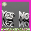 Sterling Silver YES /NO Stud Earrings