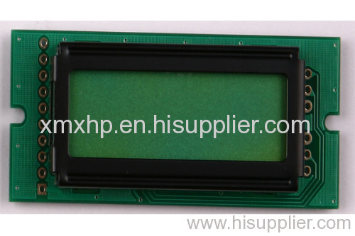 Character LCD module with 69.0 x 27.0mm Overall size and LED backlight