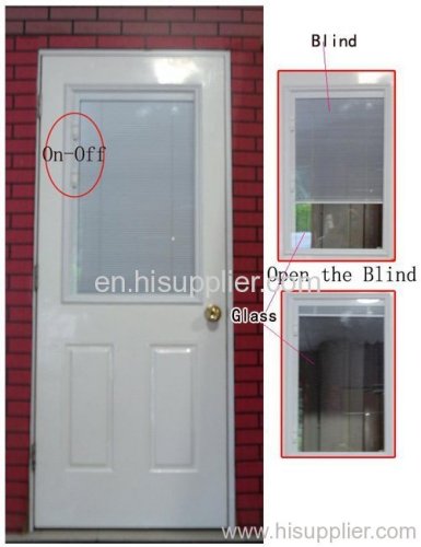 Full Lite with Blinds Steel Door