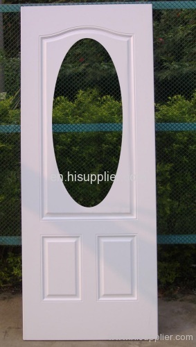 Steel Door Unit with Oval Glass