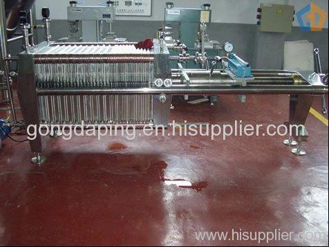 Plate and frame diatomite filter machine