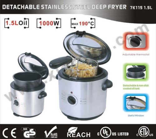 1.5L stainless steel deep fat fryer