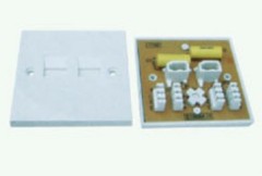 86X 86mm 1 or 2 port UK socket faceplate