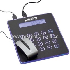 Blue Light MousePad/Calculator/ Hub