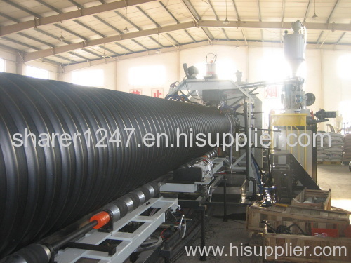 PE steel strip winding pipe production line