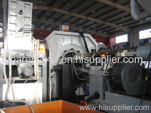 PE steel strip winding pipe production line