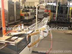 PE steel strip winding pipe production line