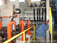 PE steel strip winding pipe production line