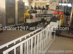 PE steel strip winding pipe production line