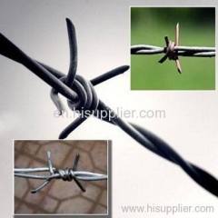 Protective galvanized barbed wire