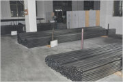 Welded pipe pile up area