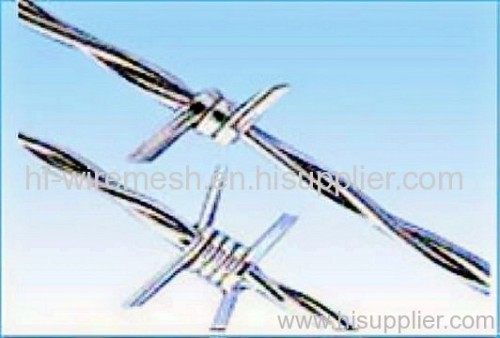 galvanized barbed wire fence