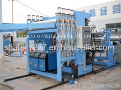 Three-layer plastic board extrusion line