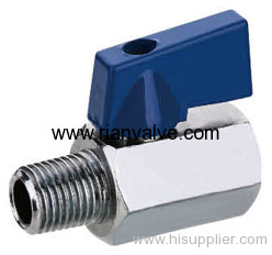 brass chrome plated mini ball valve