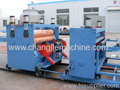 Three-layer plastic building plate making machine