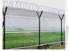 Barbed wire mesh fence