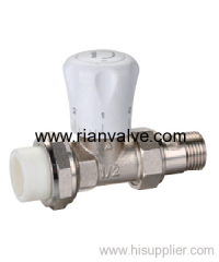 Brass Hand Temperatuer-Controled Valve With pp-R Union