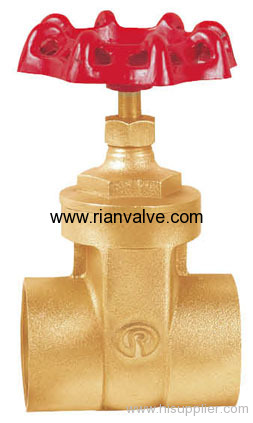 Brass gate valve