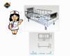 five function Turnover electric medical bed A-7