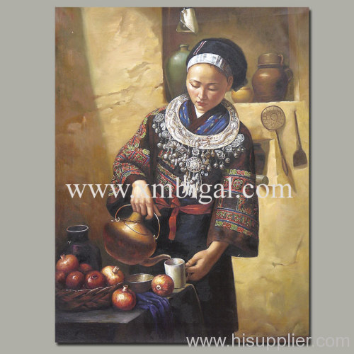 Chinese portrait oil painting