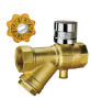 Brass Mangnet Temperaturemeasuring Ball Valve with Strainer