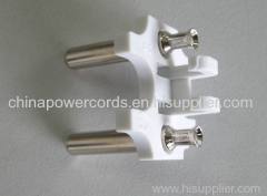 India cable plug insert with hollow brass pins