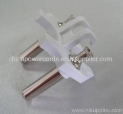 India cable plug insert with hollow brass pins