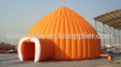Orange color PVC material inflatable tent
