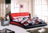 upholstered stylish leisure leather bed