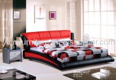 upholstered stylish leisure leather bed