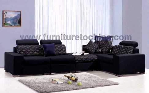 contemporary sectional leisure sofa with ottoman