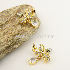 golden drop shinning earrings