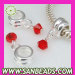 Silver Charm Swarovski Birthstone Crystal Charms Pendants